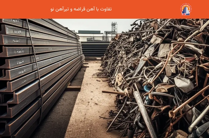 تفاوت با آهن قراضه و تیرآهن نو