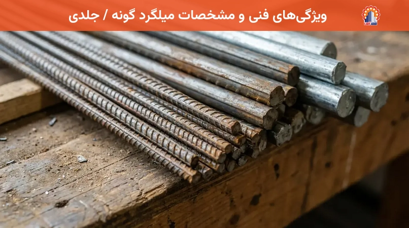 ویژگی‌های فنی و مشخصات میلگرد گونه / جلدی