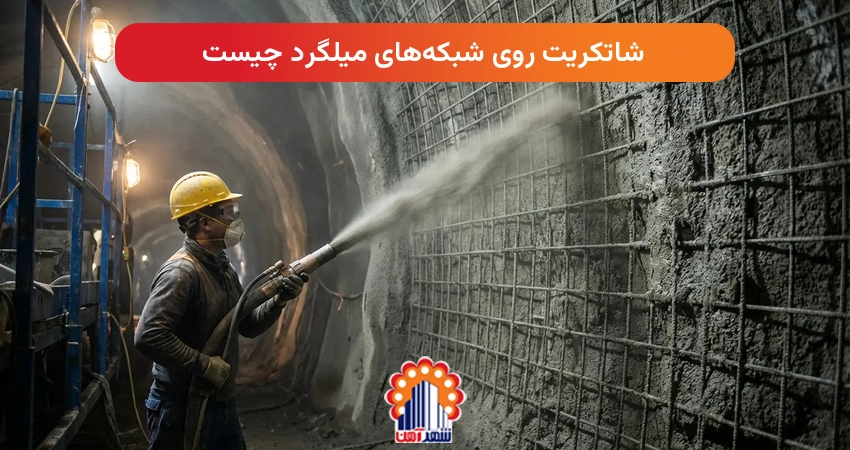 شاتکریت روی شبکه‌های میلگرد چیست