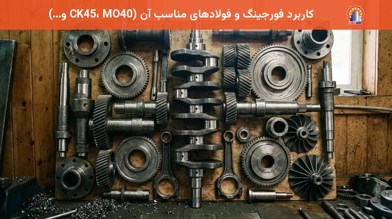 کاربرد فورجینگ و فولادهای مناسب آن (CK45، MO40 و...)