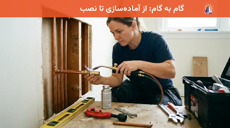 گام به گام: از آماده‌سازی تا نصب