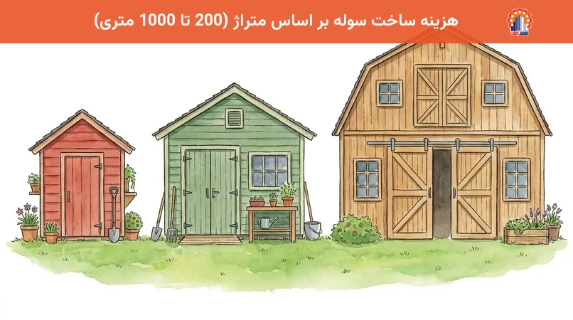 هزینه ساخت سوله بر اساس متراژ (200 تا 1000 متری)