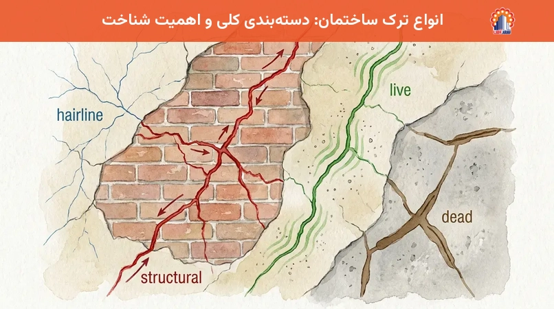انواع ترک ساختمان: دسته‌بندی کلی و اهمیت شناخت