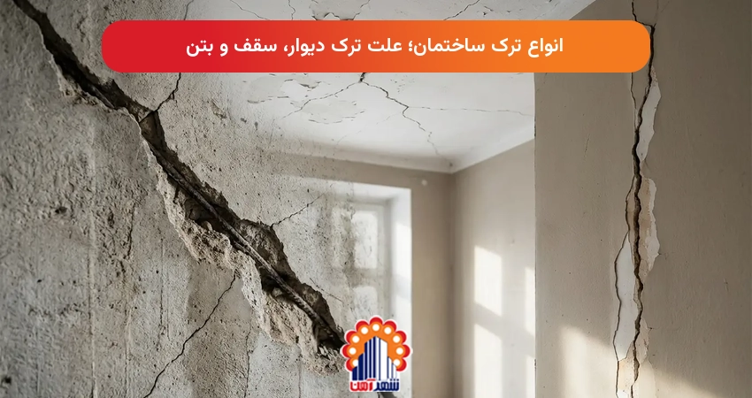 انواع ترک ساختمان؛ علت ترک دیوار، سقف و بتن
