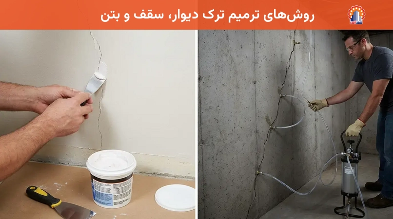 روش‌های ترمیم ترک دیوار، سقف و بتن