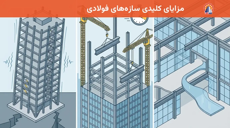 مزایای کلیدی سازه‌های فولادی