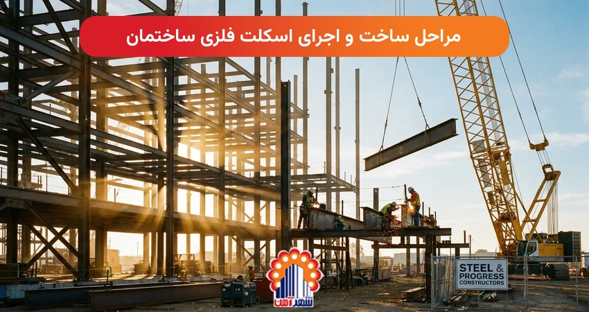مراحل ساخت و اجرای اسکلت فلزی ساختمان