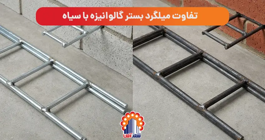 تفاوت میلگرد بستر گالوانیزه با سیاه
