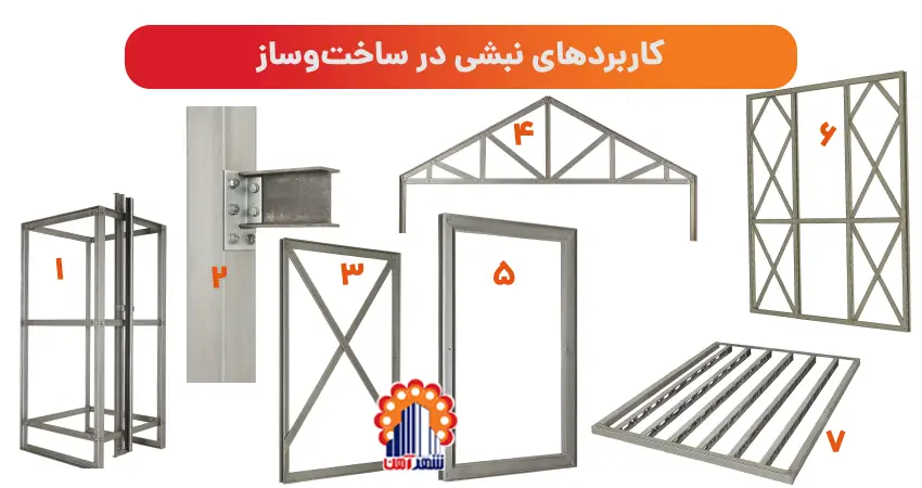 کاربردهای نبشی در ساخت و ساز