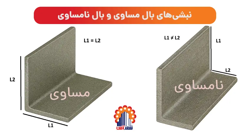نبشی های بال مساوی و بال نامساوی