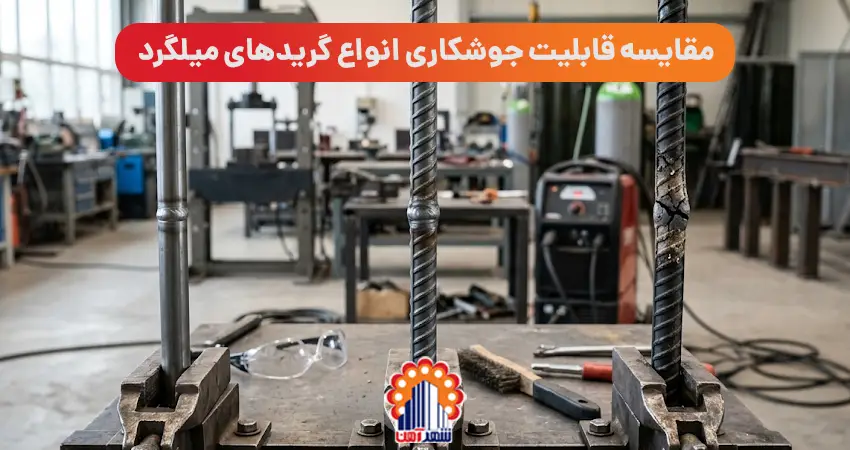 مقایسه قابلیت جوشکاری انواع گریدهای میلگرد