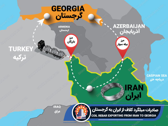 صادرات میلگرد کلاف به گرجستان