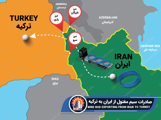 صادرات سیم مفتول به ترکیه