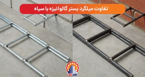 تفاوت میلگرد بستر گالوانیزه با سیاه