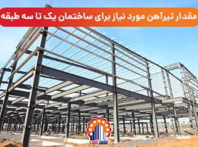  مقدار تیرآهن مورد نیاز برای ساختمان یک تا سه طبقه