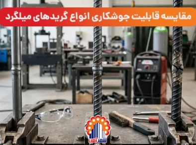 مقایسه قابلیت جوشکاری انواع گریدهای میلگرد
